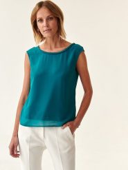 TATUUM Top w kolorze turkusowym rozmiar: 34. Niebieskie topy damskie Tatuum, bez wzorów, bez kołnierzyka. Za 86.99 zł.