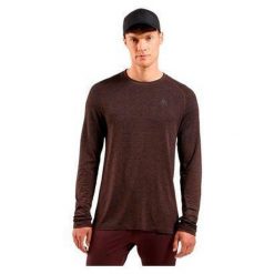 Koszulka z długim rękawem do biegania męska Odlo ESSENTIAL SEAMLESS. Fioletowe t-shirty sportowe męskie Odlo, m, bez ramiączek, do biegania. W wyprzedaży za 186.95 zł.