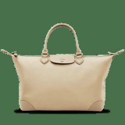 Torba podróżna WINGS WILLOW elegancka pojemna BEIGE. Brązowe torebki klasyczne damskie Wings, bez wzorów, z materiału, bez dodatków. Za 189.90 zł.