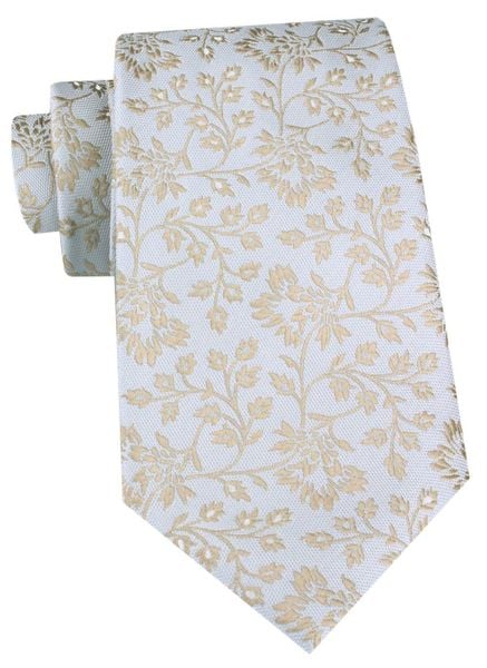 Męski Krawat - Chattier - Popielato-Błękitny z Kwiatowym Wzorem. Niebieskie krawaty i muchy męskie Chattier, bez wzorów, z tkaniny, eleganckie. Za 55.00 zł.
