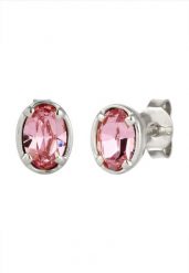 Elli Kolczyki Kobiety Owalne Szklane Kryształy 925 Sterling Silver Lato / Plażowe 1 ct Damski. Szare kolczyki damskie Elli, srebrne, na sztyftcie. Za 163.99 zł.