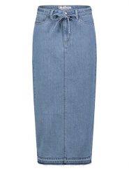 Sublevel Spódnica dżinsowa w kolorze niebieskim rozmiar: S. Niebieskie spódniczki damskie Sublevel, s, z aplikacjami, z bawełny, klasyczne, z podwyższonym stanem, maxi. Za 105.14 zł.