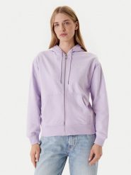 Calvin Klein Jeans Bluza Monologo LV047B270G Fioletowy Regular Fit. Fioletowe bluzy bez kaptura damskie Calvin Klein Jeans, xs, z bawełny. Za 339.99 zł.
