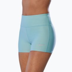 Spodenki do biegania damskie Mizuno Impulse Core. Niebieskie szorty damskie Mizuno, bez wzorów, sportowe. Za 79.99 zł.