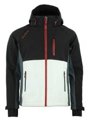 Peak Mountain Kurtka softshellowa "Cametis" w kolorze czarno-białym rozmiar: XL. Białe kurtki outdoor męskie Peak Mountain, xl, bez wzorów, bez kaptura. Za 304.99 zł.