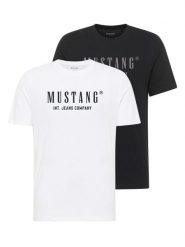 2 Pak Męski T-Shirt Koszulka Mustang Style Alex Biała Czarna Logo. Białe t-shirty męskie Mustang, m, bez wzorów, bez kołnierzyka. Za 99.99 zł.