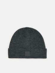 Dzianinowa czapka beanie - ciemnoszary. Szare czapki męskie Reserved, bez wzorów, z dzianiny. Za 59.99 zł.