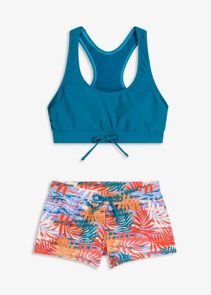 Bikini bustier (2 części). Niebieskie bikini damskie bonprix, bez wzorów. Za 119.99 zł.