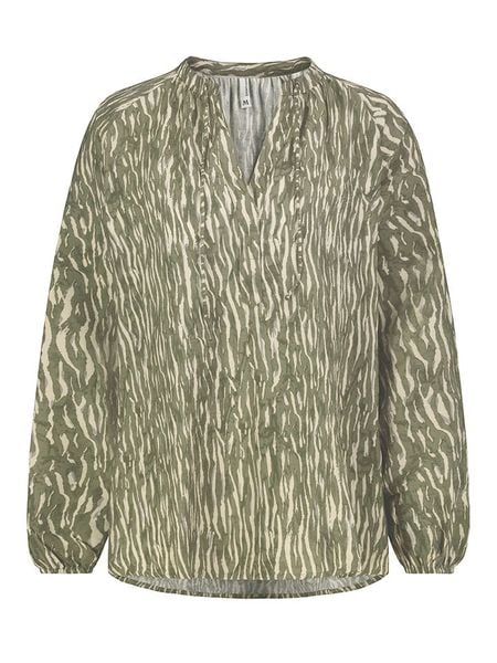 Eight2Nine Bluzka w kolorze oliwkowo-kremowym rozmiar: S. Brązowe bluzki damskie Eight2Nine, s, bez wzorów, bez kołnierzyka, bez ramiączek. Za 73.95 zł.