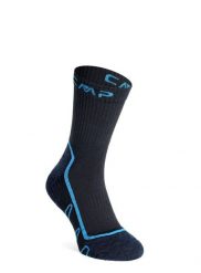 Skarpety turystyczne CMP Trekking Sock Poly Mid. Niebieskie skarpetki damskie CMP, bez wzorów, z elastanu. Za 39.99 zł.