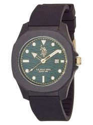 U.S. Polo Assn. Zegarek kwarcowy w kolorze czarno-zielonym rozmiar: onesize. Czarne, analogowe zegarki męskie U.S. Polo Assn. Za 208.99 zł.