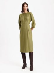BGN Sukienka w kolorze khaki rozmiar: 36. Brązowe sukienki damskie BGN, na co dzień, bez wzorów, bez kołnierzyka, bez ramiączek, midi, proste. Za 140.20 zł.