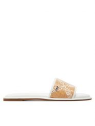MICHAEL Michael Kors Klapki Saylor 40S4SYFS2Y Brązowy. Brązowe klapki damskie MICHAEL Michael Kors, bez wzorów, ze skóry, bez obcasa. Za 399.99 zł.