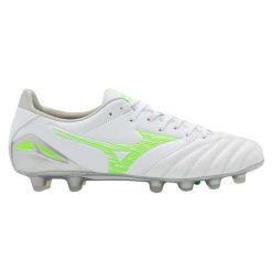 Buty piłkarskie Mizuno Morelia Neo IV Pro FG Białe. Białe buty sportowe na co dzień męskie Mizuno, z gumy, bez zapięcia, do piłki nożnej. Za 239.99 zł.