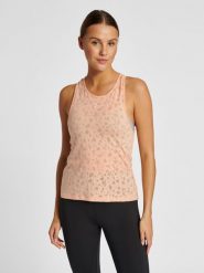 Damski tank top Hummel MT Iris Burnout. Brązowe topy sportowe damskie HUMMEL, na lato, xs, bez wzorów, z dzianiny, bez ramiączek. Za 172.50 zł.