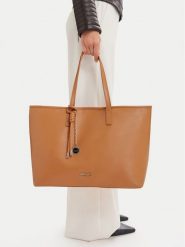 Nine West Torebka CEO-SILK AVENUE-LDA8889 Brązowy jasny. Brązowe torebki klasyczne damskie Nine West, bez wzorów, ze skóry, bez dodatków. Za 279.99 zł.
