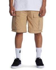 Szorty spacerowe dla Mężczyzn TUNDRA 22". Brązowe szorty męskie DC Shoes, z bawełny, bez kołnierzyka. Za 299.99 zł.