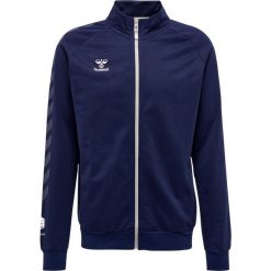 Zapinana na zamek bawełniana bluza dresowa Hummel Move Grid. Niebieskie bluzy bez kaptura męskie HUMMEL, z bawełny. Za 271.50 zł.