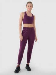 4F Spodnie treningowe szybkoschnące damskie - fioletowe XL. Fioletowe spodnie dresowe damskie 4f, s, z dzianiny, na fitness i siłownię. W wyprzedaży za 149.99 zł.