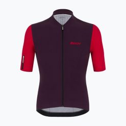 Koszulka rowerowa męska Santini Redux Vigor. Czerwone t-shirty sportowe męskie SANTINI, l, bez ramiączek, rowerowe. Za 399.99 zł.