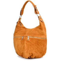 Camel Vera Pelle Zamszowa Torebka A4 Skórzany Worek K51. Brązowe torebki klasyczne damskie Vera Pelle, bez wzorów, ze skóry, zamszowe, bez dodatków. Za 199.99 zł.