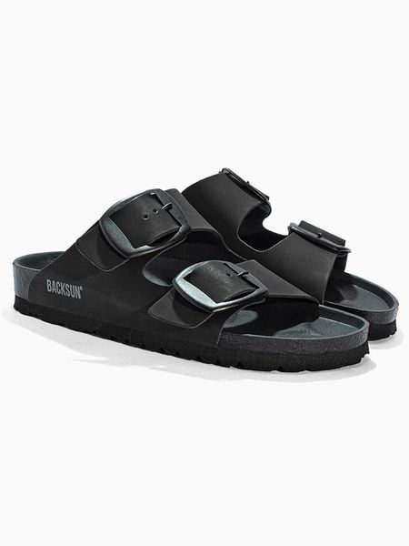 BACKSUN Klapki "Londrina" w kolorze czarnym rozmiar: 40. Czarne klapki damskie Backsun, bez wzorów, bez obcasa. Za 143.95 zł.