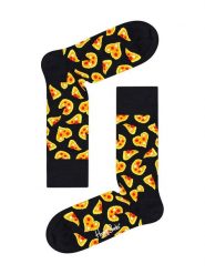 Happy Socks Skarpety "Pizza" w kolorze czarno-żółtym rozmiar: 36-40. Czarne skarpetki męskie Happy Socks, bez wzorów, prążkowane. Za 26.99 zł.