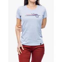 Koszulka bawełniana La Sportiva Stripe Cube T-Shirt. Niebieskie bluzki sportowe damskie La Sportiva, bez wzorów, z bawełny, bez ramiączek. Za 167.99 zł.