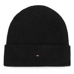 Czapka Tommy Hilfiger. Czarne czapki zimowe damskie Tommy Hilfiger. Za 189.99 zł.