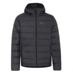 Kurtka puchowa męska Jack Wolfskin Ather Down Hoody. Czarne kurtki treningowe męskie Jack Wolfskin, na jesień, l, bez wzorów, z materiału, wspinaczkowe. Za 682.60 zł.