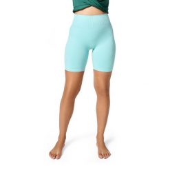 Spodenki treningowe damskie Casall Seamless Graphical Rib Bike. Niebieskie spodenki sportowe damskie Casall, bez wzorów, sportowe. Za 129.99 zł.