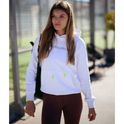 Bluza z kapturem damska Off Court. Białe bluzy z kapturem damskie NORDICDOTS, s, z bawełny. Za 275.00 zł.