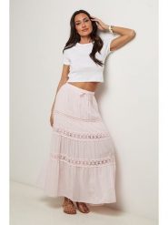 Le Monde du Lin Spódnica w kolorze jasnoróżowym rozmiar: 36/38. Różowe spódniczki damskie Le Monde du Lin, bez wzorów, z bawełny, maxi. Za 130.99 zł.
