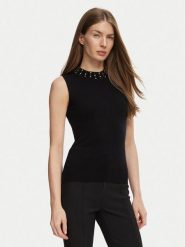 Marciano Guess Top G6BR14 Z1595 Czarny Regular Fit. Czarne topy damskie Marciano Guess, xs, z aplikacjami, bez kołnierzyka. Za 519.99 zł.