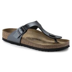 Japonki damskie Birkenstock Gizeh BF. Szare klapki damskie Birkenstock, bez wzorów, bez obcasa. Za 329.99 zł.
