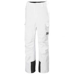 Damskie spodnie narciarskie z kieszeniami cargo Helly Hansen Switch. Białe spodnie materiałowe damskie Helly Hansen, bez wzorów, z poliesteru, wakacyjne. Za 765.00 zł.