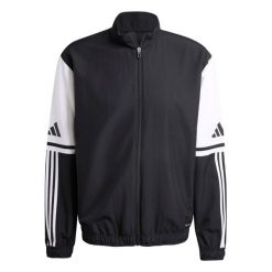 Kurtka z dresu adidas Squadra25 Presentation. Białe kurtki męskie Adidas, bez wzorów, z dresówki, bez kaptura. W wyprzedaży za 169.95 zł.