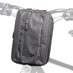 Torba rowerowa sakwa Wozinsky na kierownicę. Szare torebki klasyczne damskie Wozinsky, bez wzorów, z materiału, bez dodatków. Za 54.99 zł.