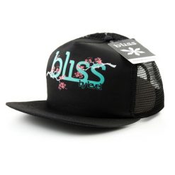 Czapka z daszkiem unisex Level Bliss trucker. Czarne czapki męskie Level, bez wzorów, z bawełny, sportowe. Za 60.00 zł.