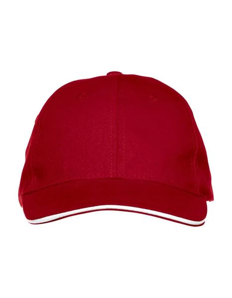 Clique czapka Davis z 100% bawełny twill, czerwona. Czerwone czapki męskie CLIQUE, bez wzorów, z bawełny. Za 77.89 zł.