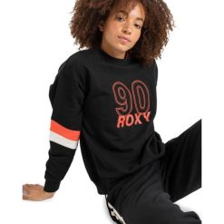 Bluza z okrągłym dekoltem dla Kobiety ESSENTIAL ENERGY Czarny. Białe bluzy bez kaptura damskie Roxy, z bawełny. Za 299.99 zł.