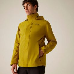 Męska przeciwna kurtka Shell Matt II. Żółte kurtki męskie Regatta, m, bez wzorów, z materiału, z kapturem. Za 399.99 zł.