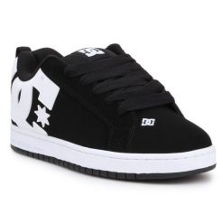 Buty Dc Court Graffik 300529-001 czarne. Czarne buty sportowe na co dzień męskie z materiału, bez zapięcia. Za 408.30 zł.