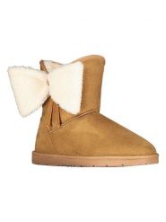 Geographical Norway Botki zimowe "Opap" w kolorze jasnobrązowym rozmiar: 36. Brązowe botki damskie Geographical Norway, na zimę, z futra, bez obcasa, bez zapięcia. Za 130.99 zł.