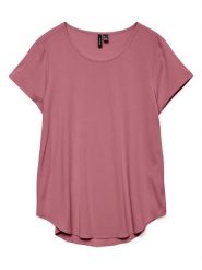 Vero Moda Koszulka w kolorze szaroróżowym rozmiar: S. Różowe bluzki damskie Vero Moda, s, bez wzorów, z wiskozy, bez kołnierzyka. Za 70.24 zł.