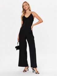 Sisley Sukienka codzienna 41AYLT00D Czarny Regular Fit. Czarne sukienki damskie SISLEY, na co dzień, bez wzorów, z syntetyku, bez kołnierzyka, bez ramiączek, proste. Za 439.99 zł.