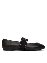 KARL LAGERFELD Baleriny Karo KL40126A Czarny. Czarne baleriny damskie Karl Lagerfeld, bez wzorów, ze skóry, bez obcasa. Za 729.99 zł.
