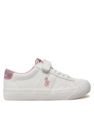 Polo Ralph Lauren Sneakersy RL01214110 Biały. Białe buty sportowe dziewczęce Polo Ralph Lauren, bez wzorów, ze skóry, bez zapięcia. Za 219.99 zł.