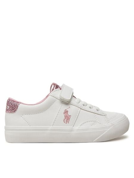 Polo Ralph Lauren Sneakersy RL01214110 Biały. Białe buty sportowe dziewczęce Polo Ralph Lauren, bez wzorów, ze skóry, bez zapięcia. Za 219.99 zł.