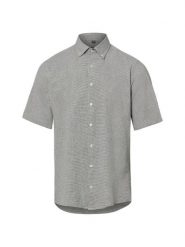 Nils Sundström koszula z krótkim rękawem z lnu Mężczyźni Modern Fit Bawełna pomarańczowy, M. Brązowe koszule męskie Nils Sundström, m, bez wzorów, z bawełny, bez kołnierzyka, bez ramiączek. Za 169.95 zł.